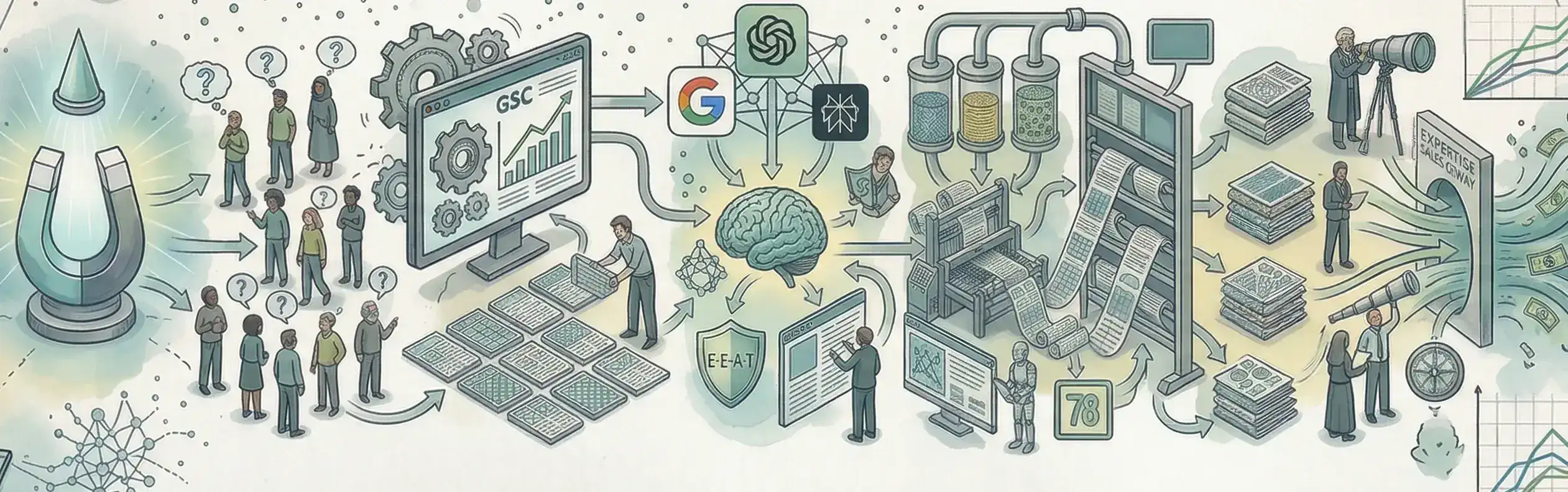 Organischer Sales Funnel: Von GSC-Daten über KI-Content zu messbaren Ergebnissen